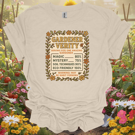 Natural tshirt showing gardener verity humorous gardener for gardening enthusiasts