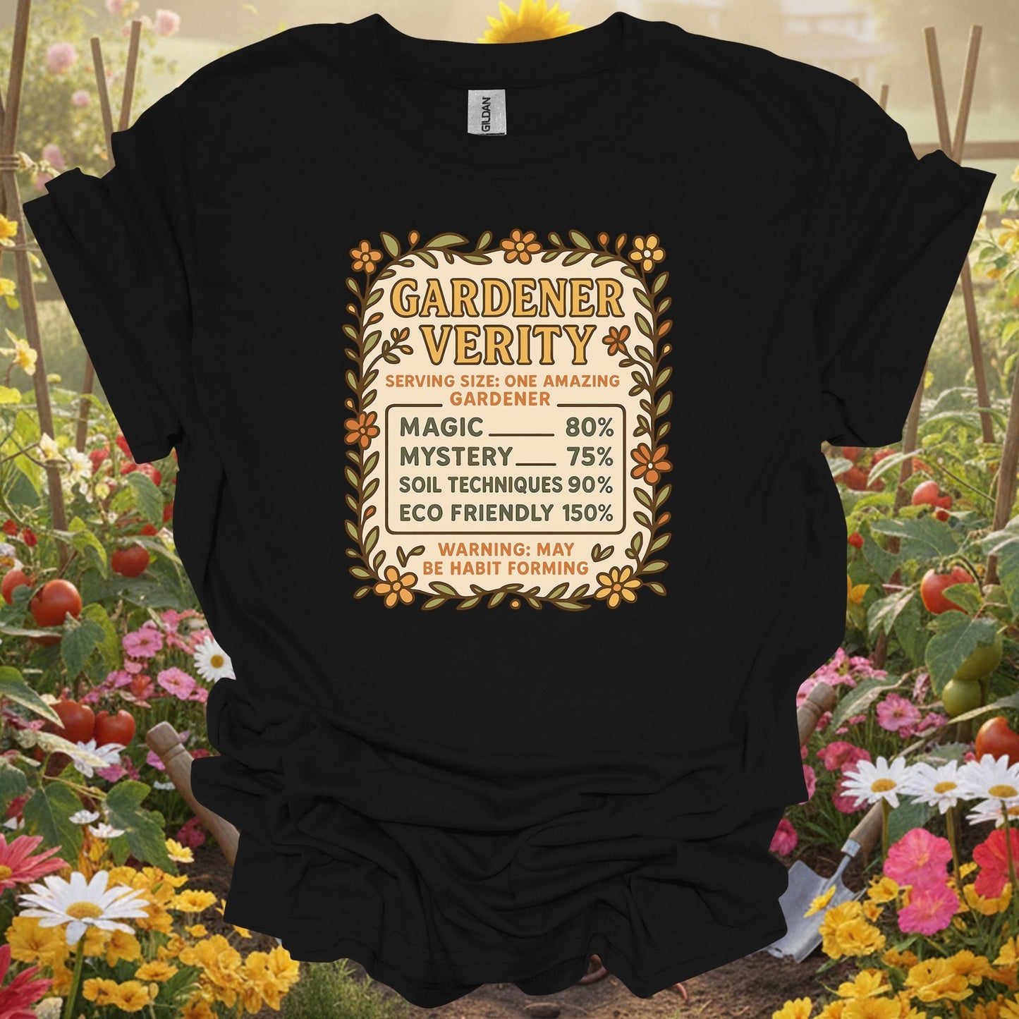 Black top showing gardener verity humorous gardener for nature lovers