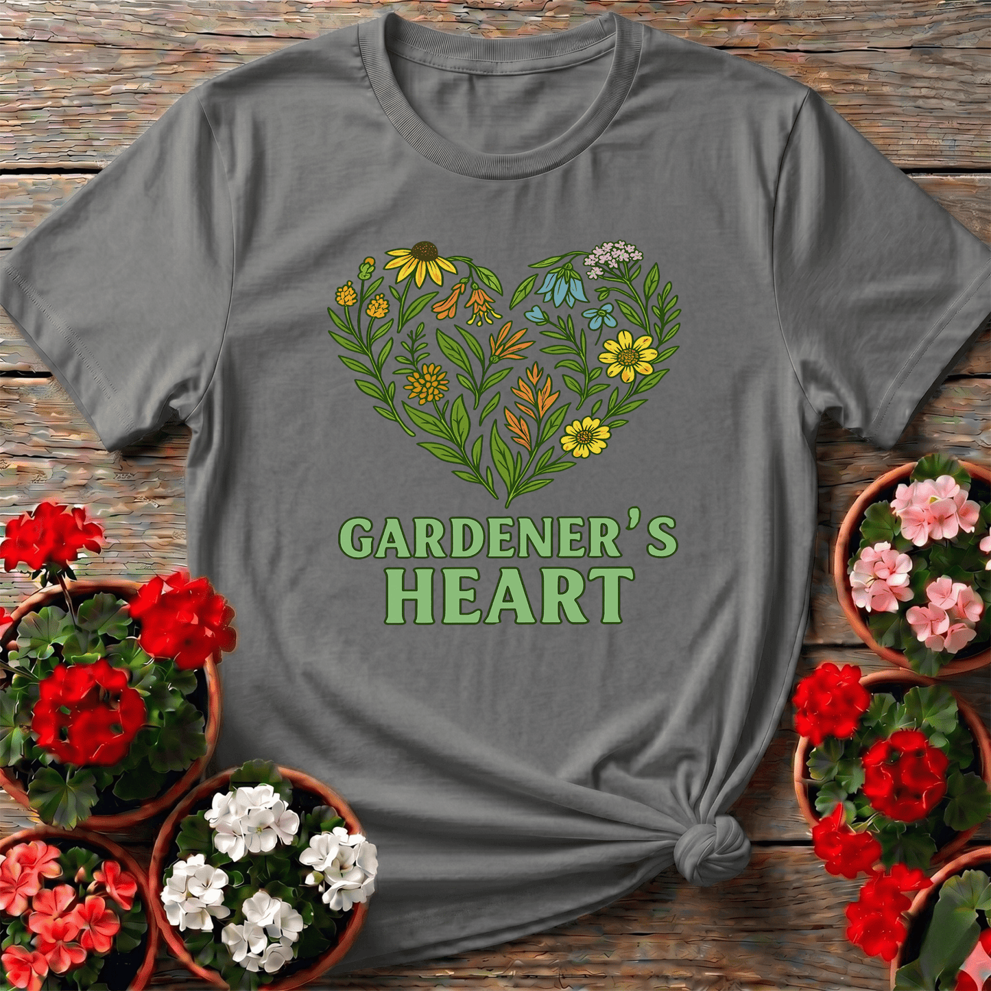 Gardener's Heart Native Wildflower Love T-shirt - GardeningTshirts