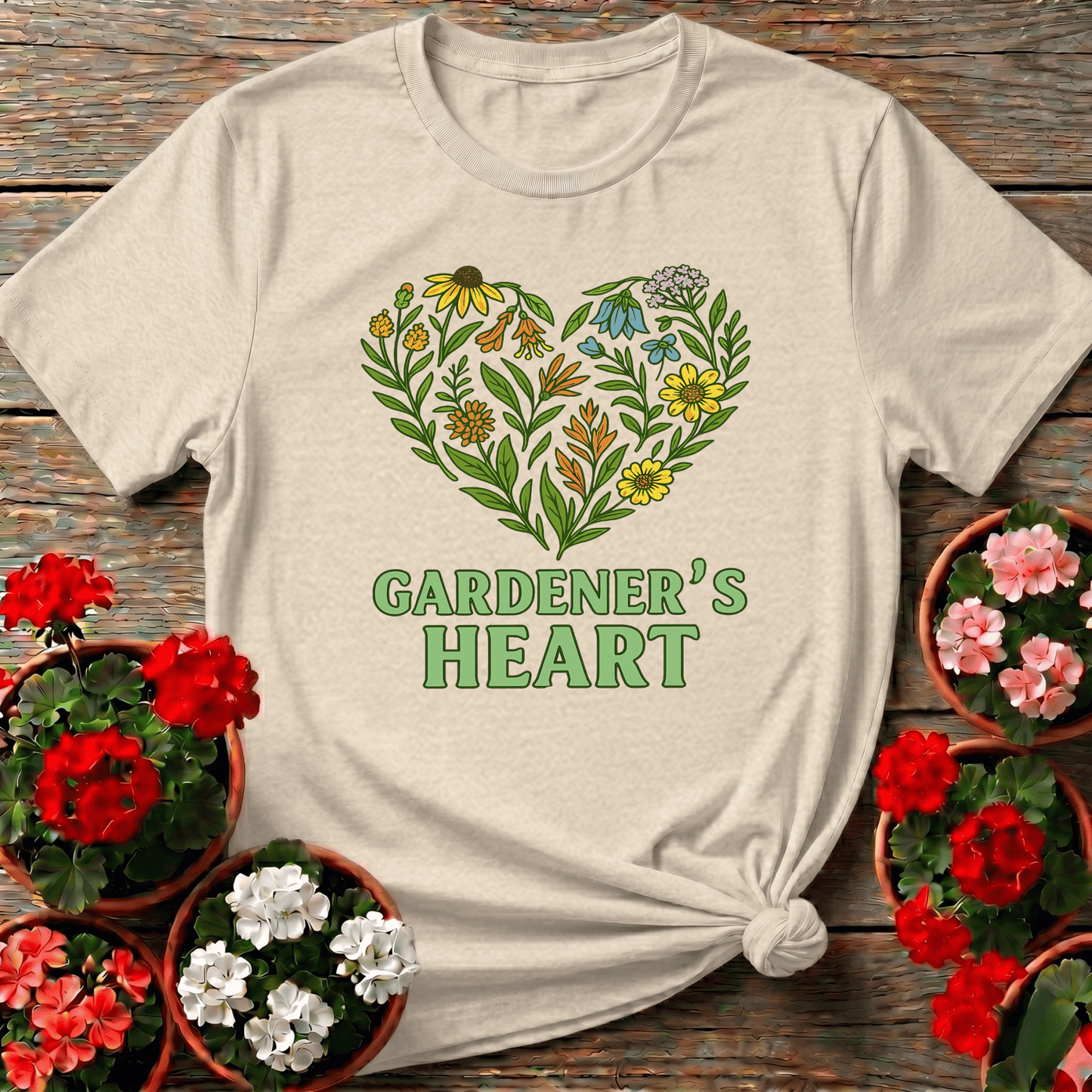 Gardener's Heart Native Wildflower Love T-shirt - GardeningTshirts