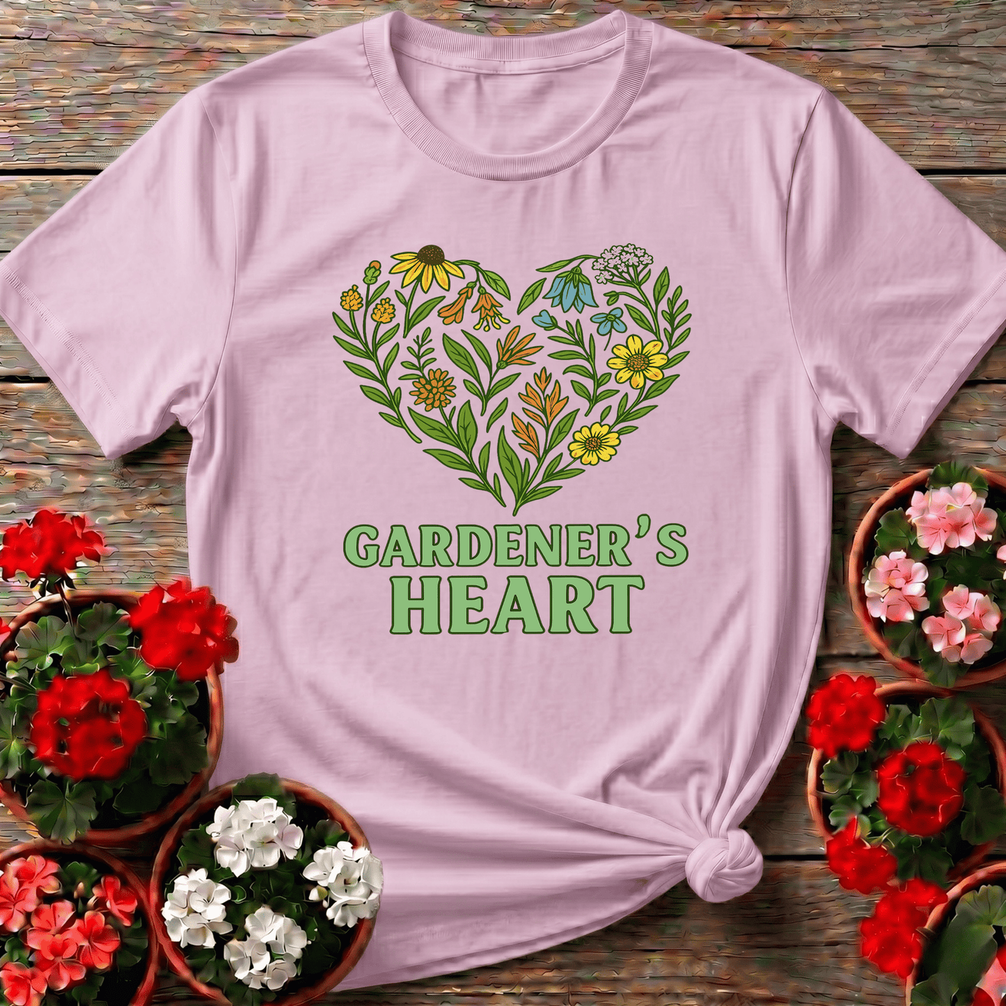 Gardener's Heart Native Wildflower Love T-shirt - GardeningTshirts