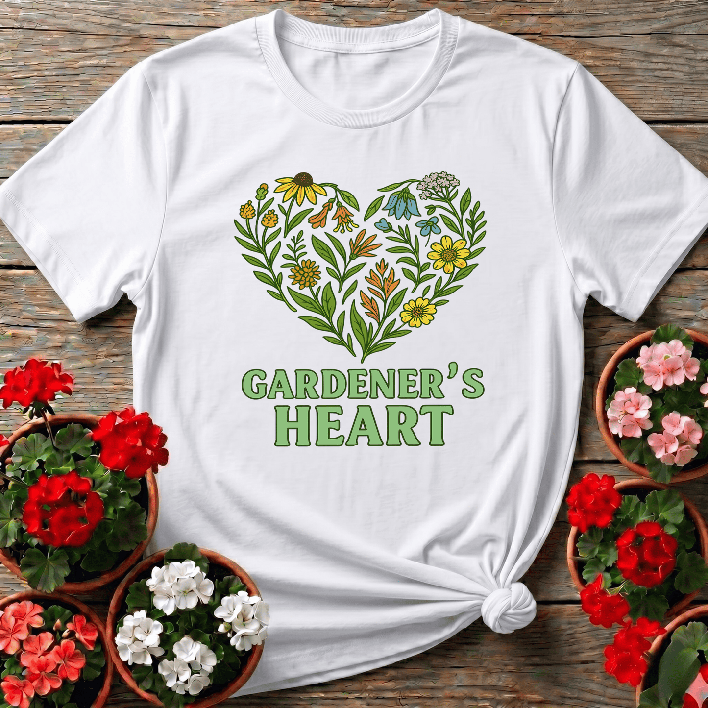 Gardener's Heart Native Wildflower Love T-shirt - GardeningTshirts
