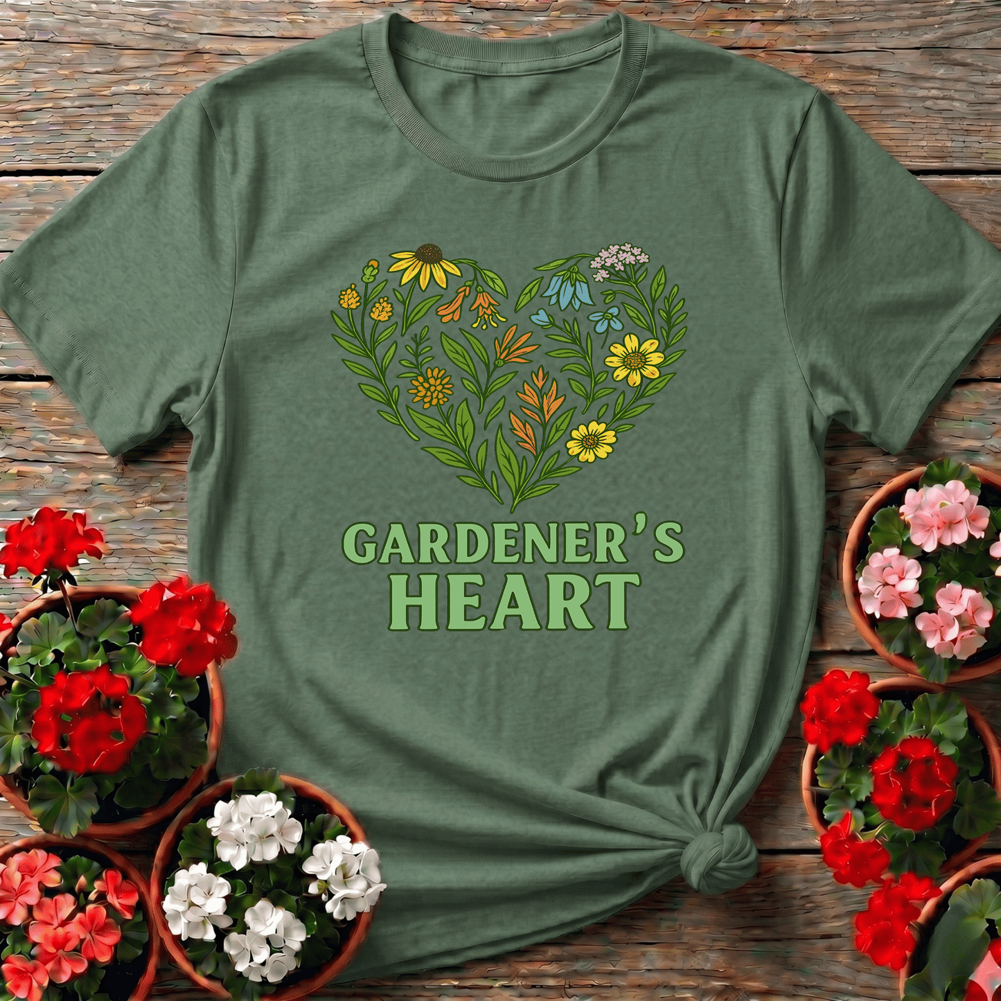 Gardener's Heart Native Wildflower Love T-shirt - GardeningTshirts
