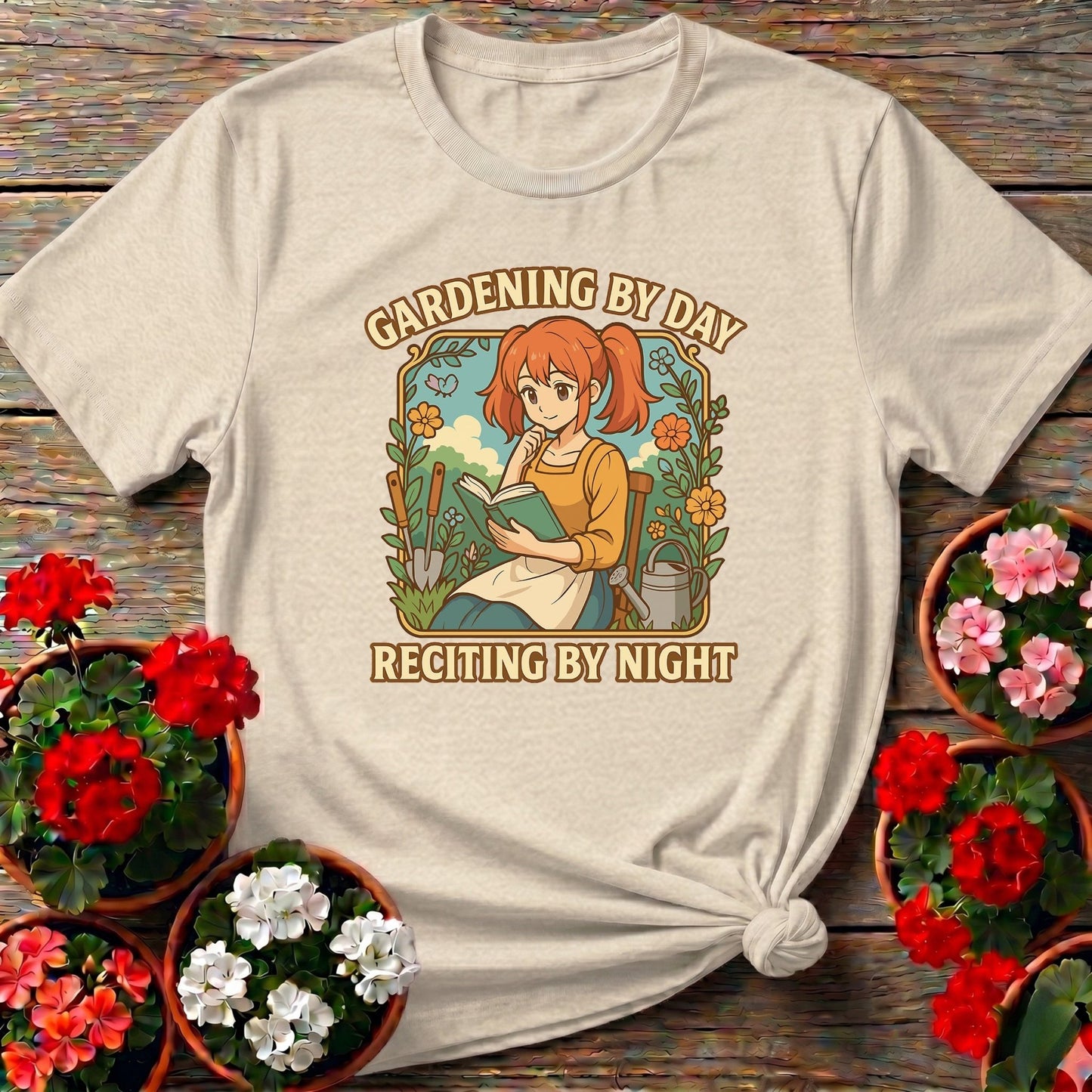 Gardening By Day Reciting By Night Anime Tee - GardeningTshirts