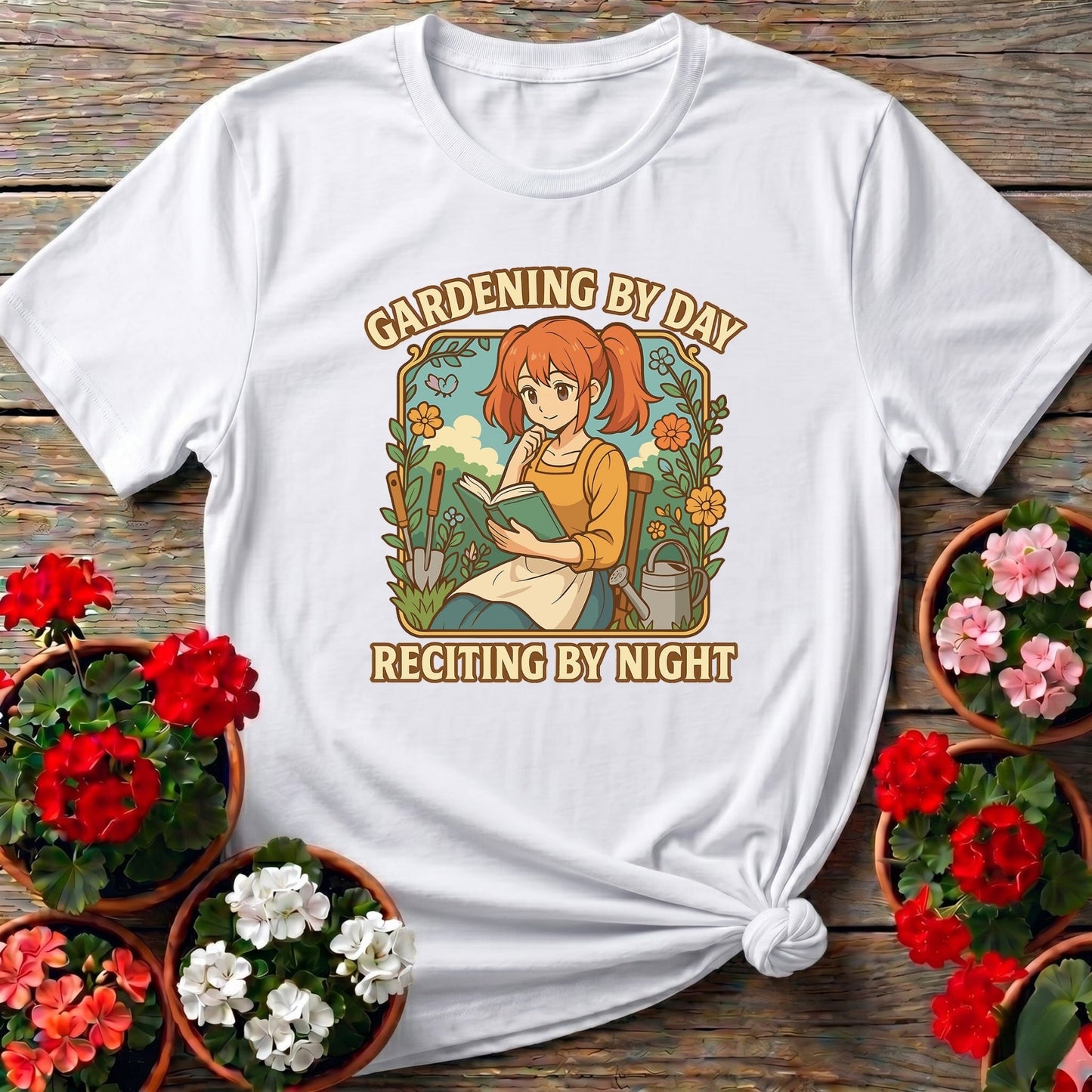 Gardening By Day Reciting By Night Anime Tee - GardeningTshirts
