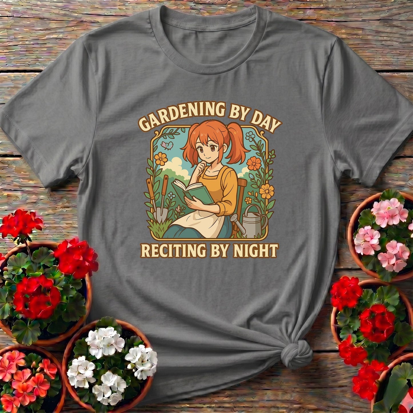 Gardening By Day Reciting By Night Anime Tee - GardeningTshirts