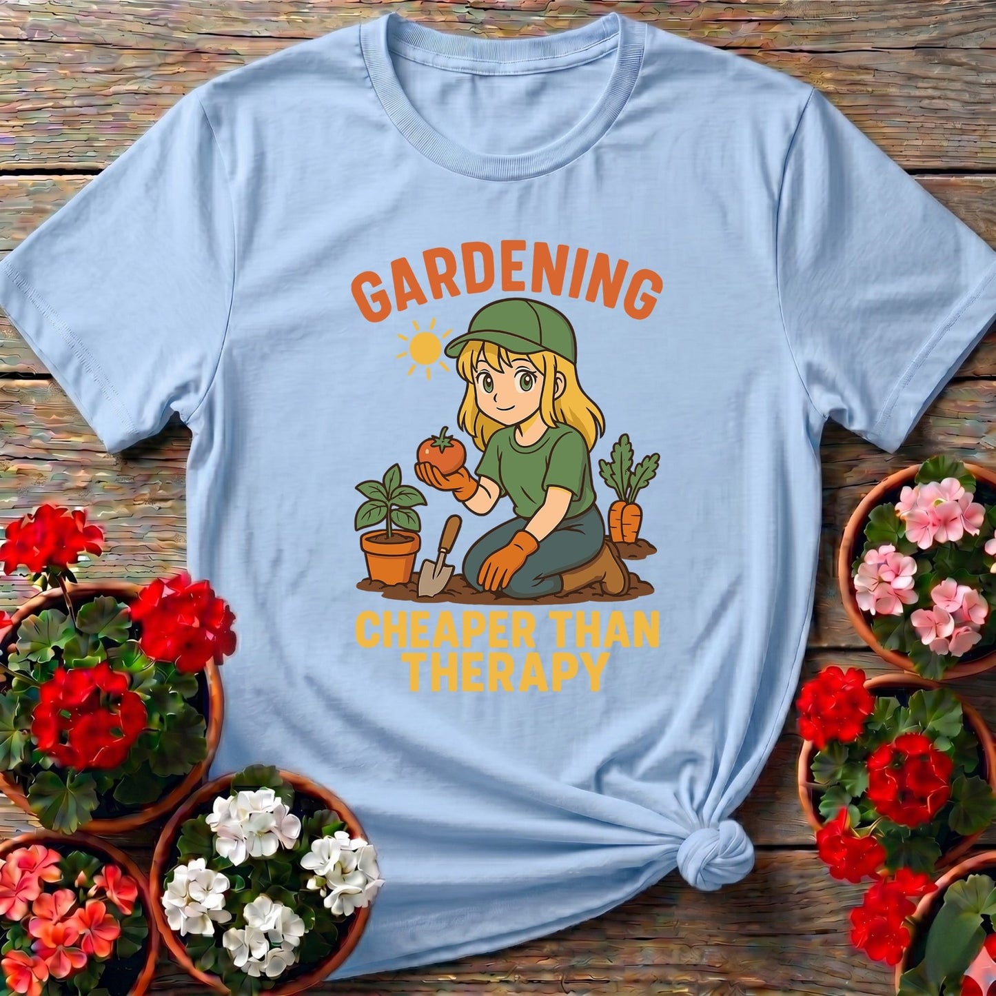 Gardening Cheaper Than Therapy Funny T-shirt - GardeningTshirts