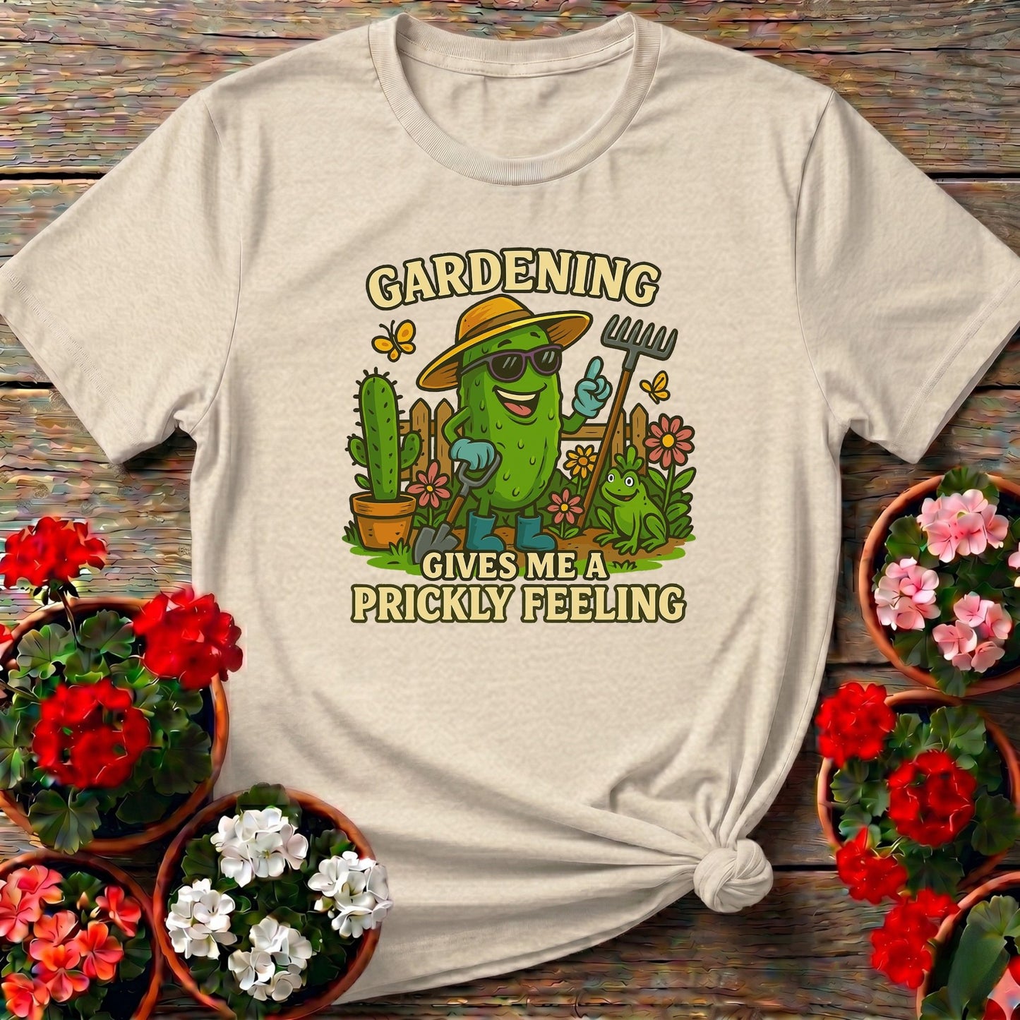 Gardening Gives Me A Prickly Feeling Funny Pickle Tee - GardeningTshirts
