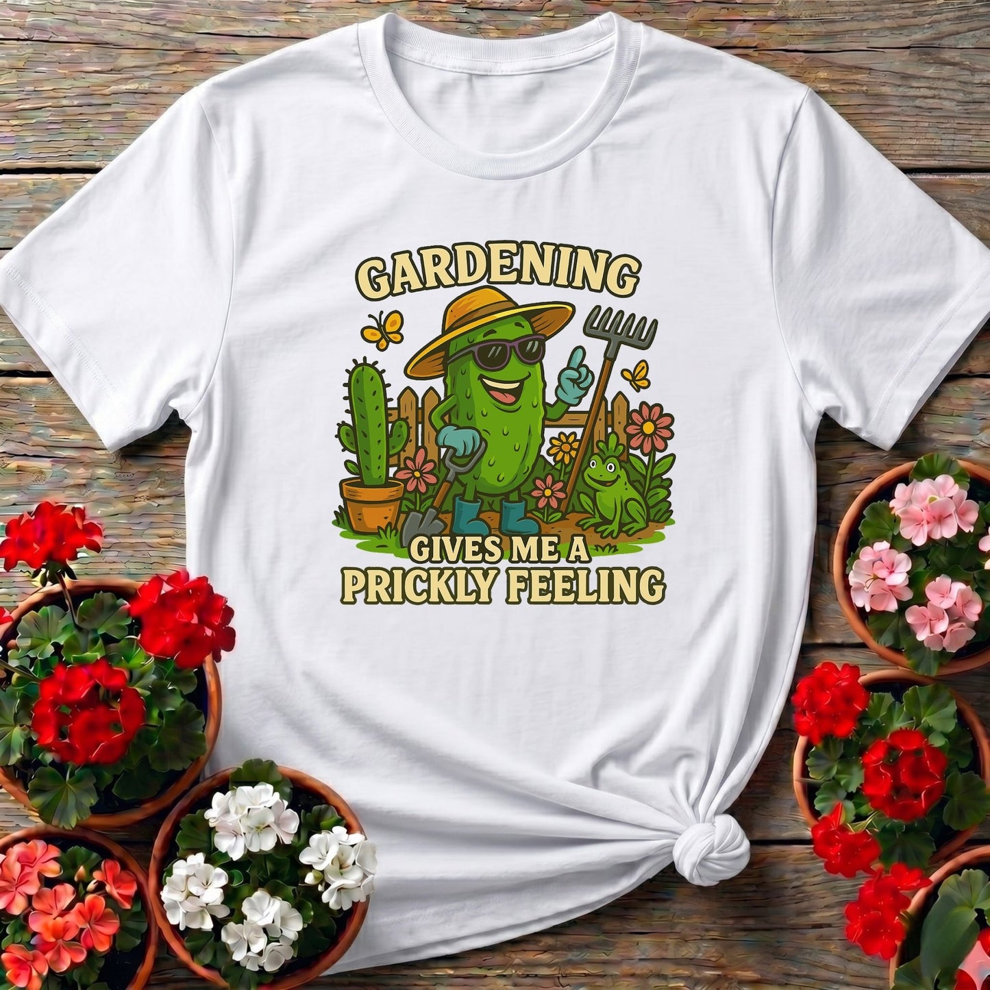 Gardening Gives Me A Prickly Feeling Funny Pickle Tee - GardeningTshirts