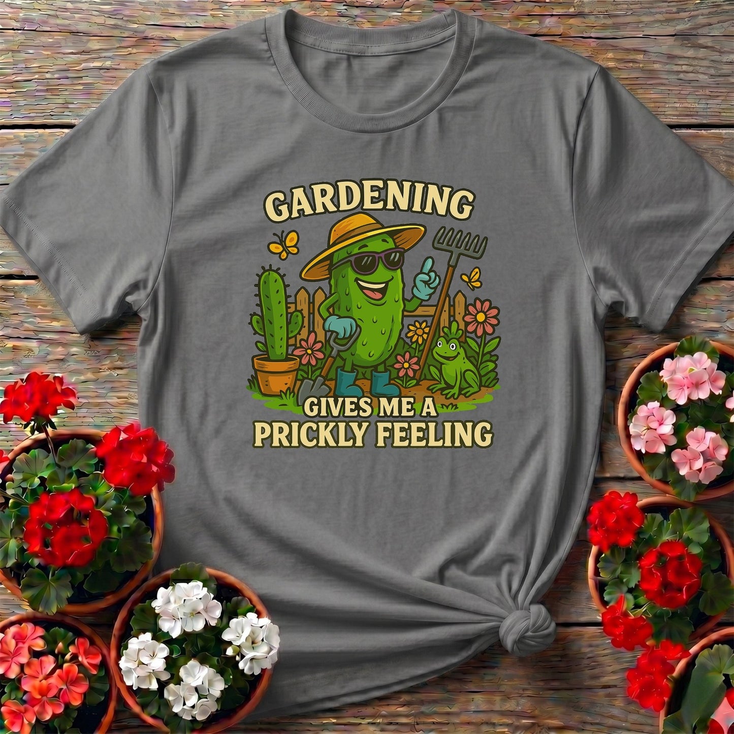 Gardening Gives Me A Prickly Feeling Funny Pickle Tee - GardeningTshirts