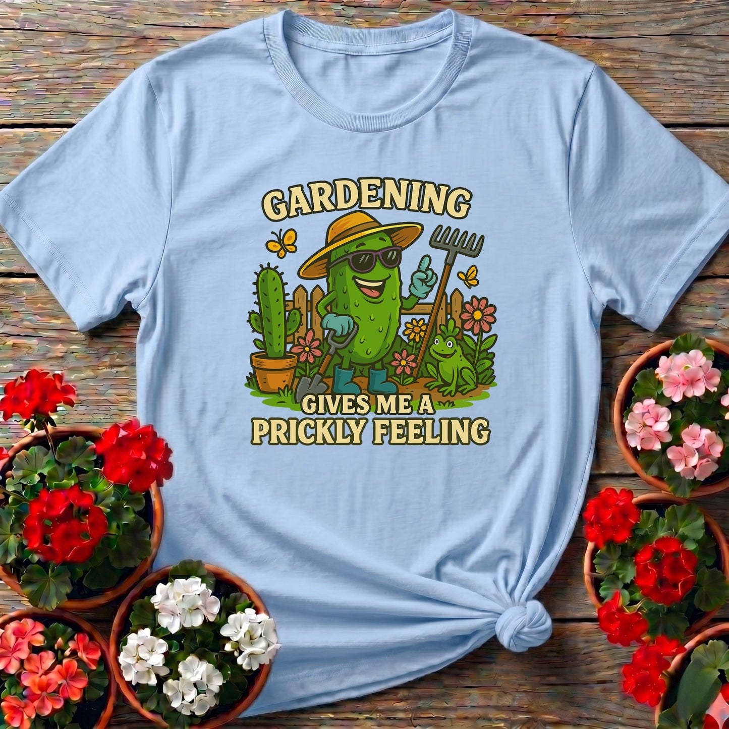 Gardening Gives Me A Prickly Feeling Funny Pickle Tee - GardeningTshirts
