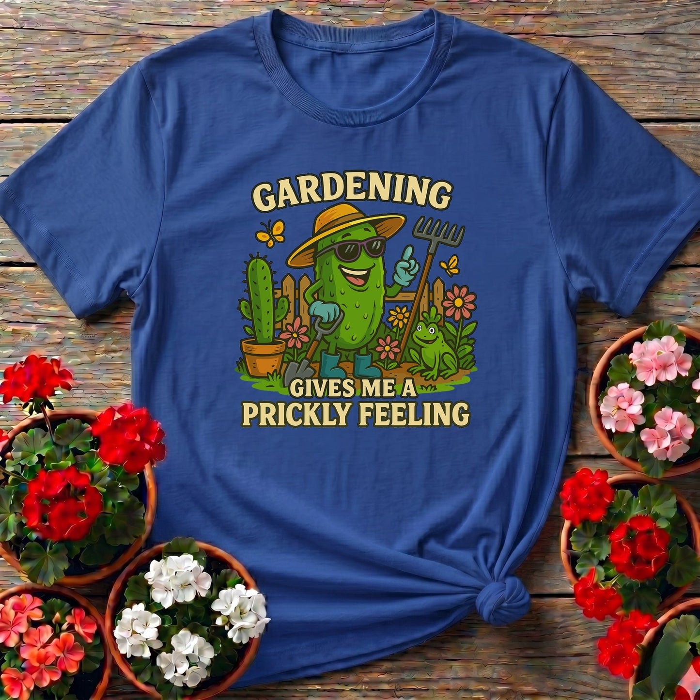 Gardening Gives Me A Prickly Feeling Funny Pickle Tee - GardeningTshirts