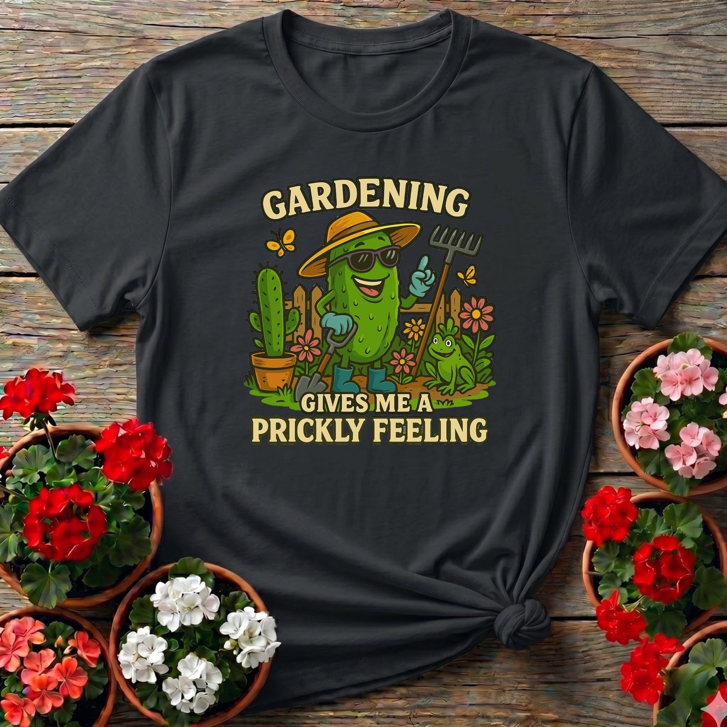 Gardening Gives Me A Prickly Feeling Funny Pickle Tee - GardeningTshirts