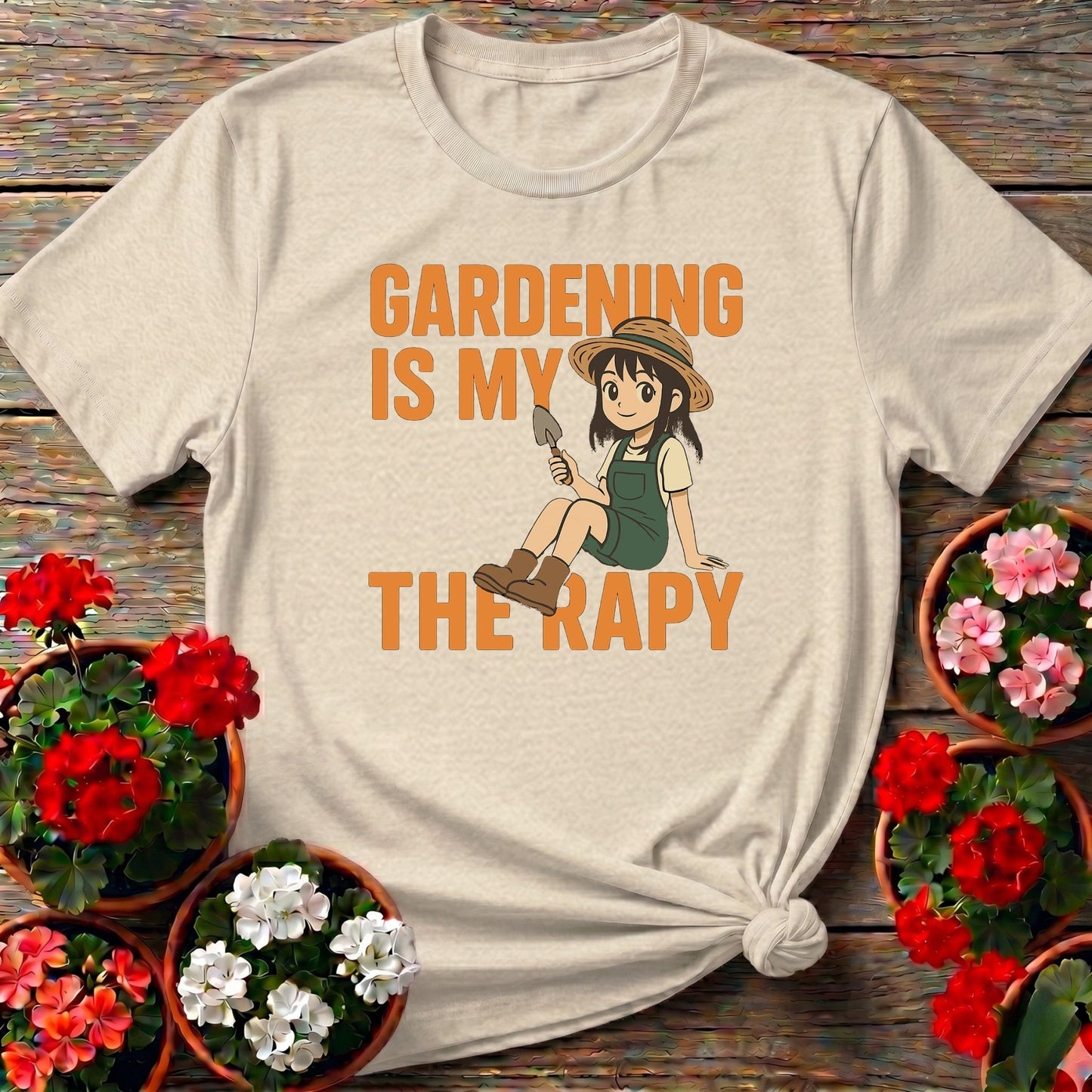 Gardening Is My Therapy Anime T-shirt - GardeningTshirts