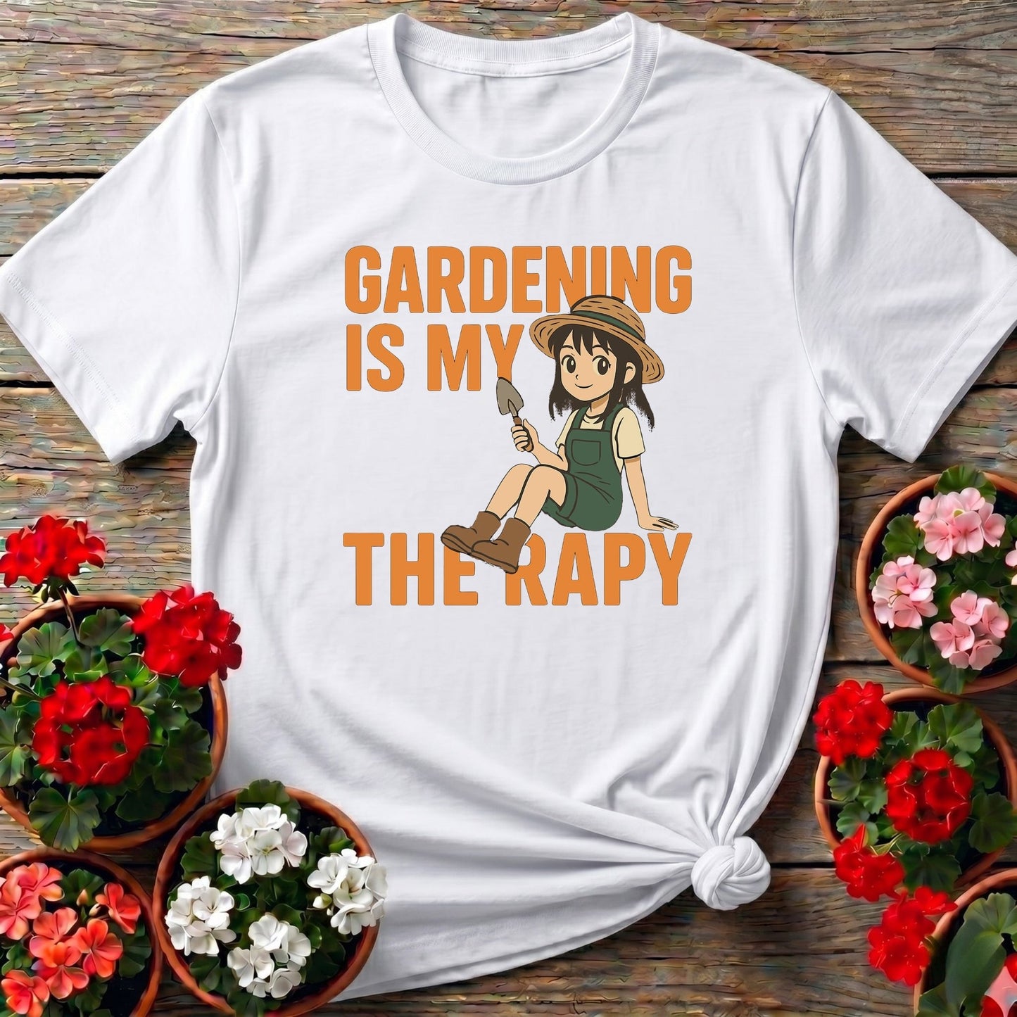 Gardening Is My Therapy Anime T-shirt - GardeningTshirts