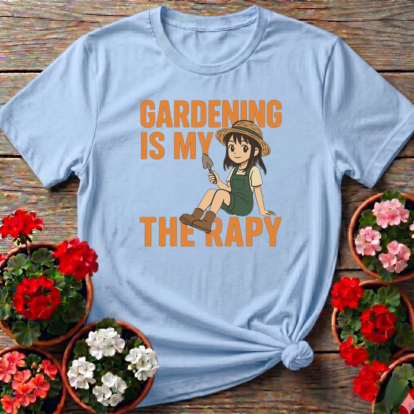 Gardening Is My Therapy Anime T-shirt - GardeningTshirts