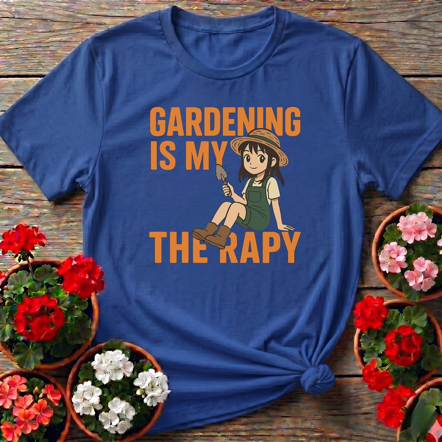 Gardening Is My Therapy Anime T-shirt - GardeningTshirts