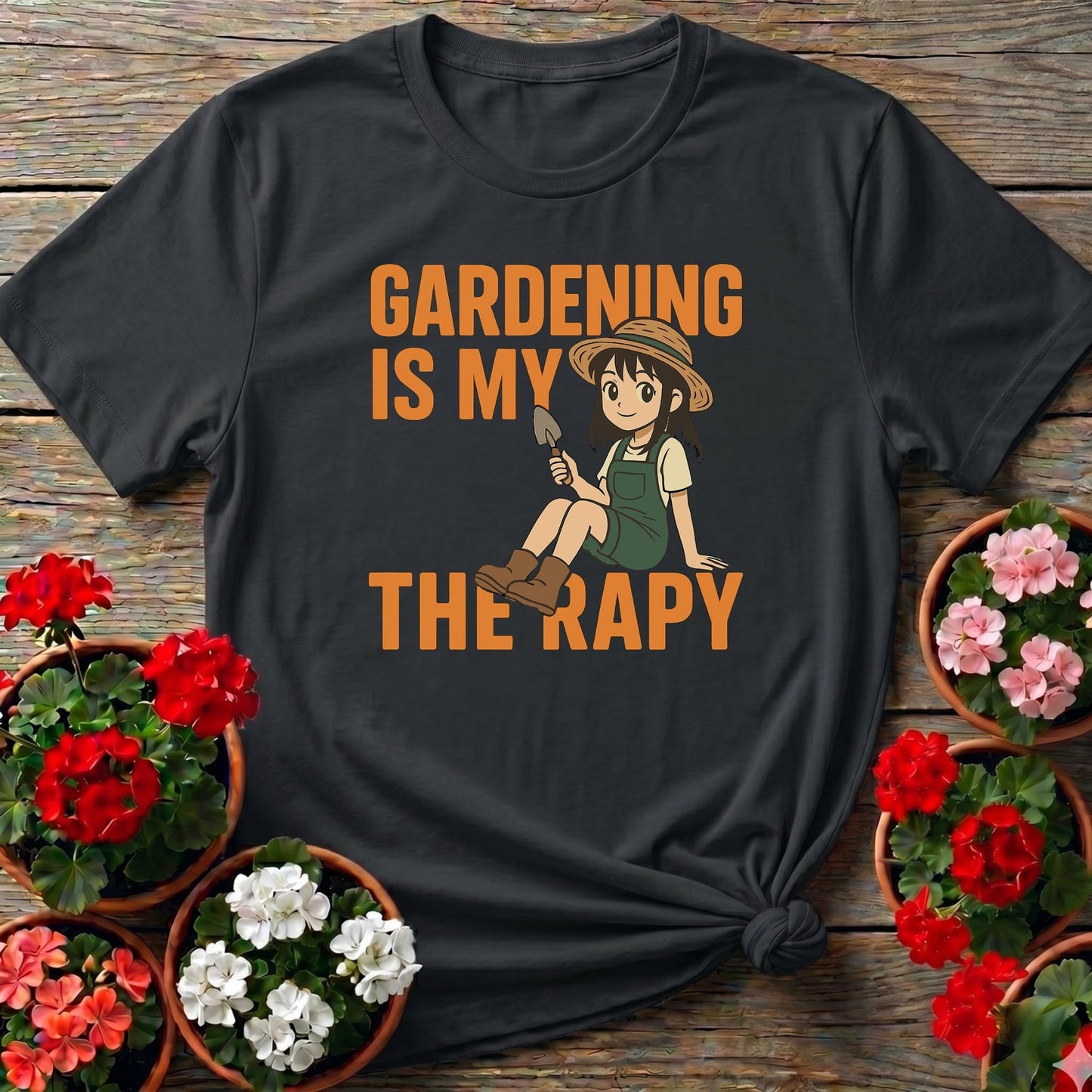 Gardening Is My Therapy Anime T-shirt - GardeningTshirts