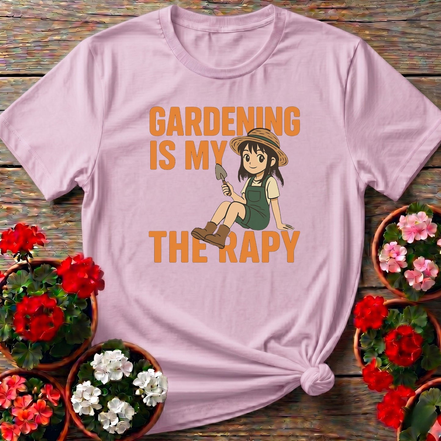 Gardening Is My Therapy Anime T-shirt - GardeningTshirts