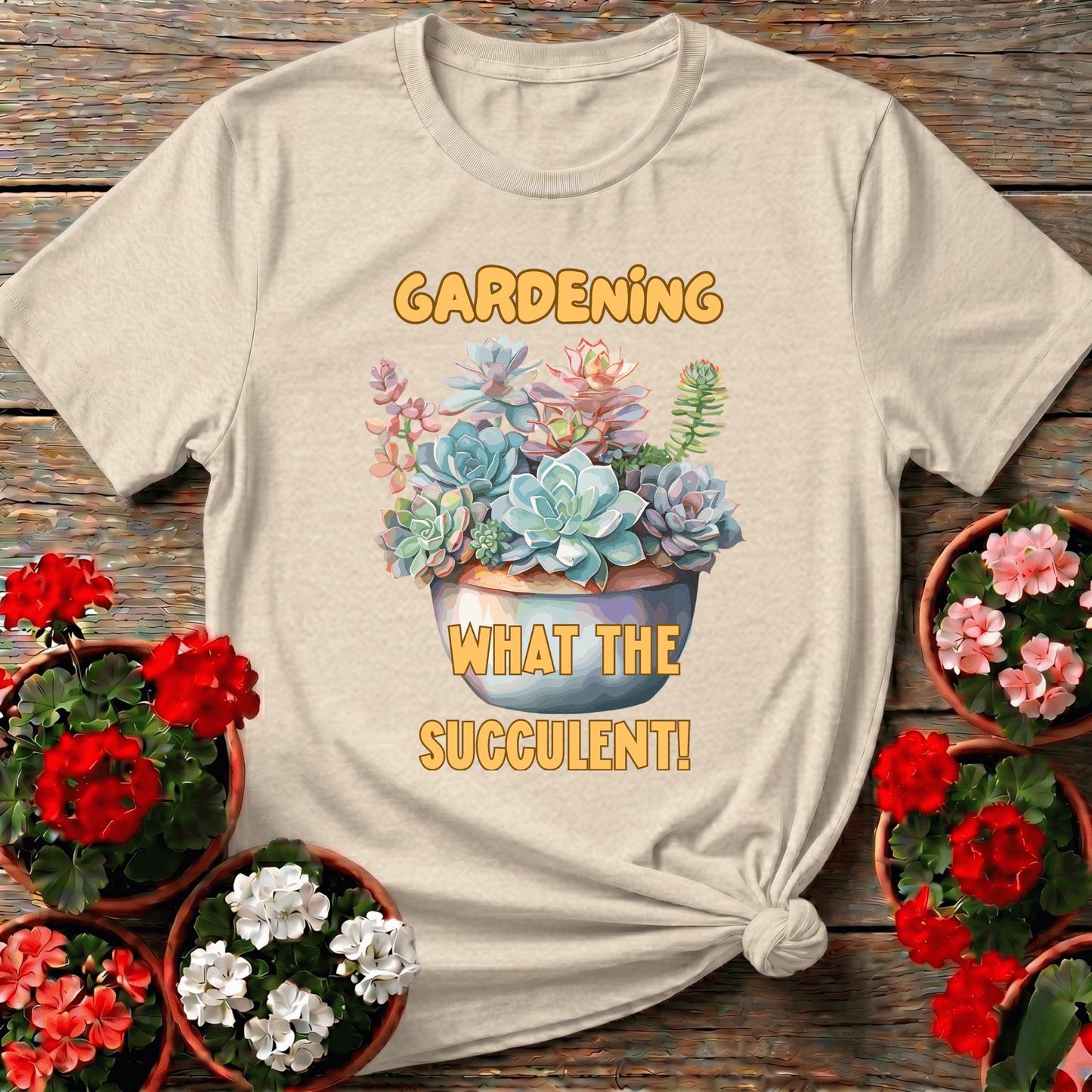 Gardening What The Succulent Funny Succulent T-Shirt - GardeningTshirts