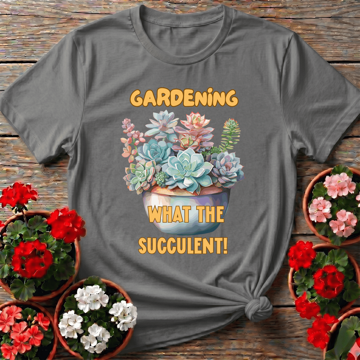 Gardening What The Succulent Funny Succulent T-Shirt - GardeningTshirts