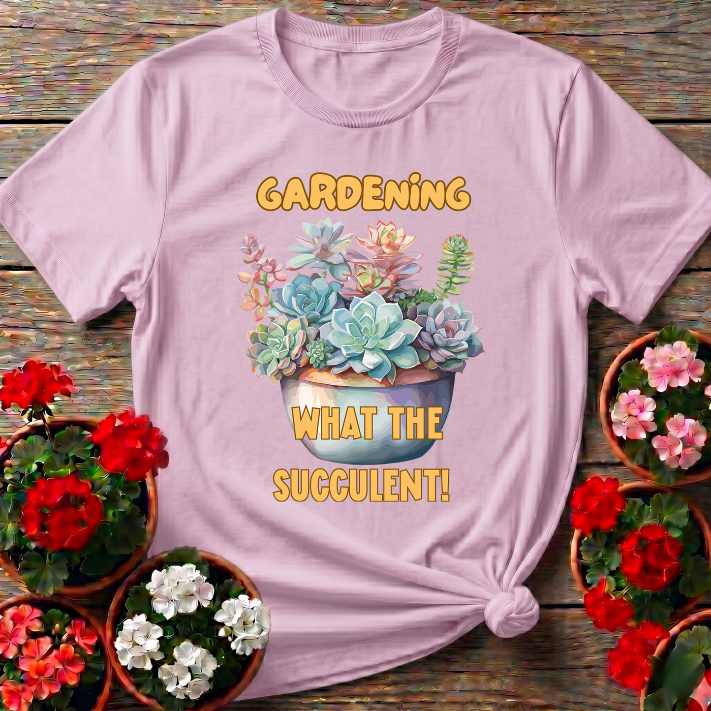 Gardening What The Succulent Funny Succulent T-Shirt - GardeningTshirts