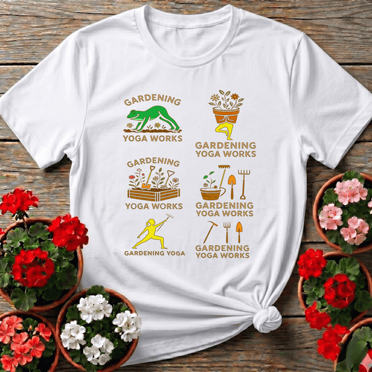 Gardening Yoga Works Funny Frog Pose T-shirt - GardeningTshirts