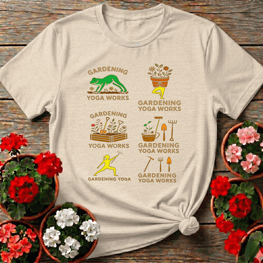 Gardening Yoga Works Funny Frog Pose T-shirt - GardeningTshirts
