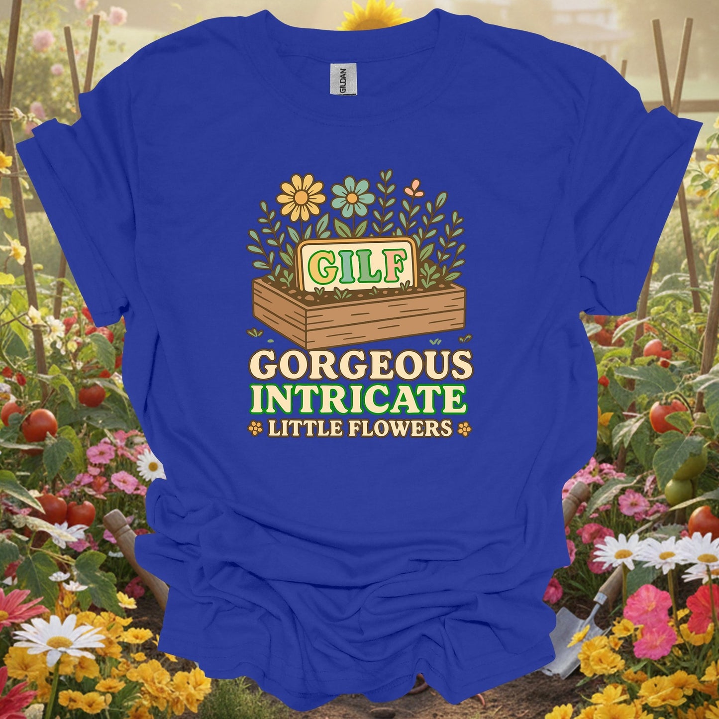 Royal top showing gilf gorgeous intricate little flowers pun for green thumb folks