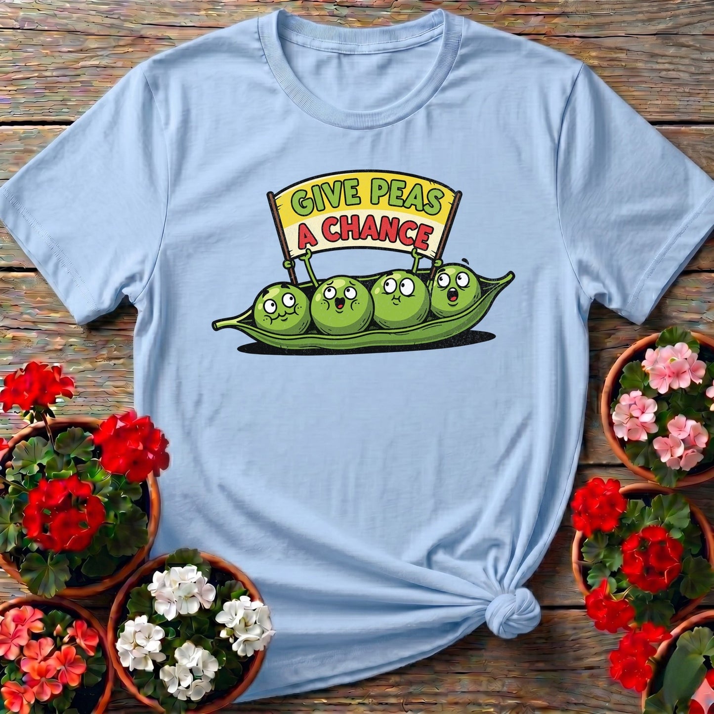 Give Peas A Chance Vegetable T-shirt - GardeningTshirts