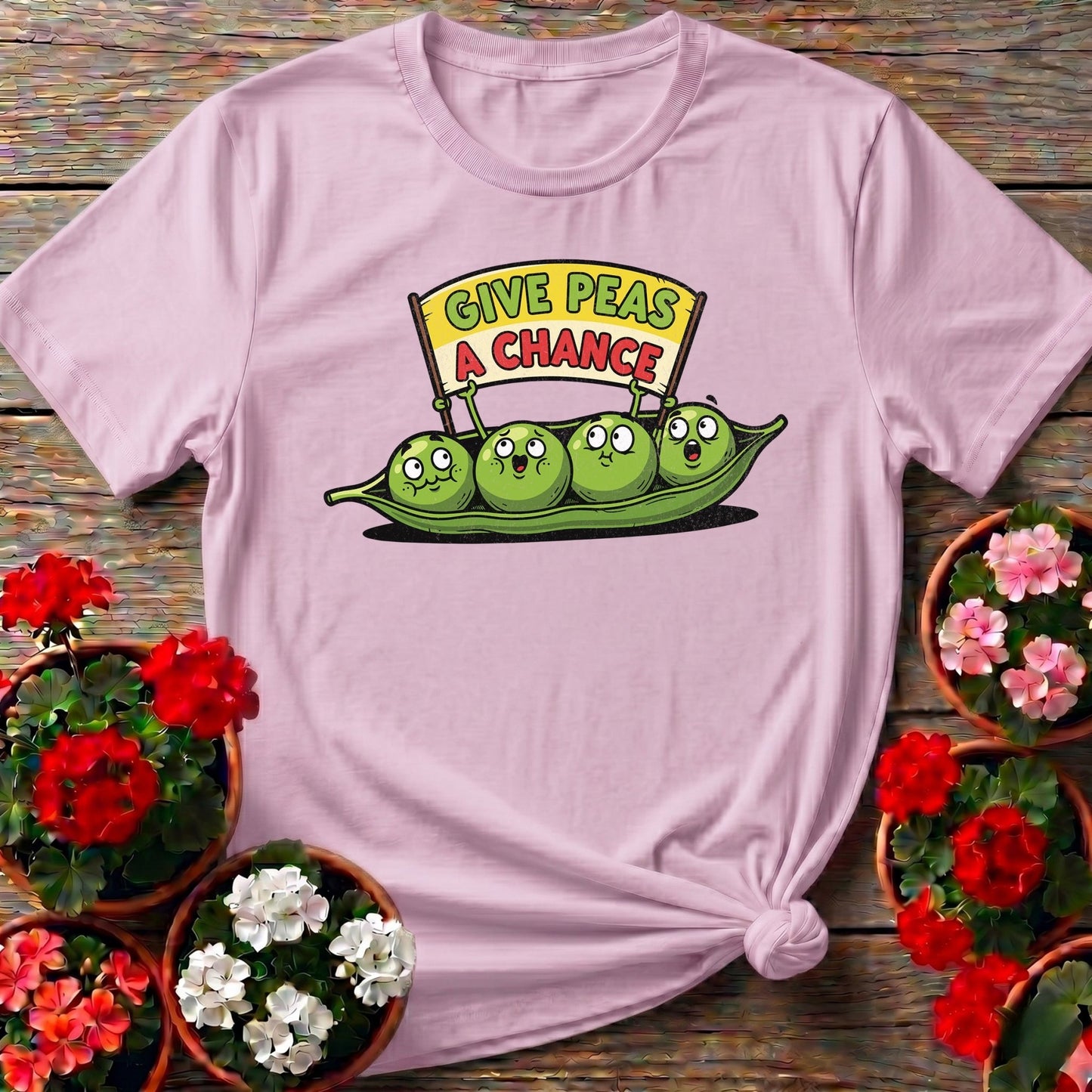 Give Peas A Chance Vegetable T-shirt - GardeningTshirts