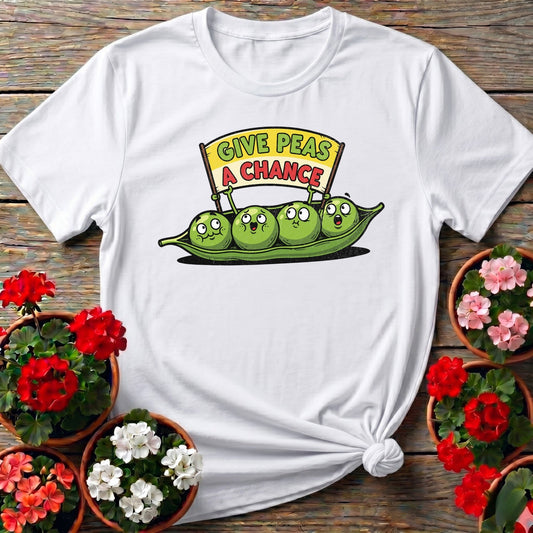 Give Peas A Chance Vegetable T-shirt - GardeningTshirts