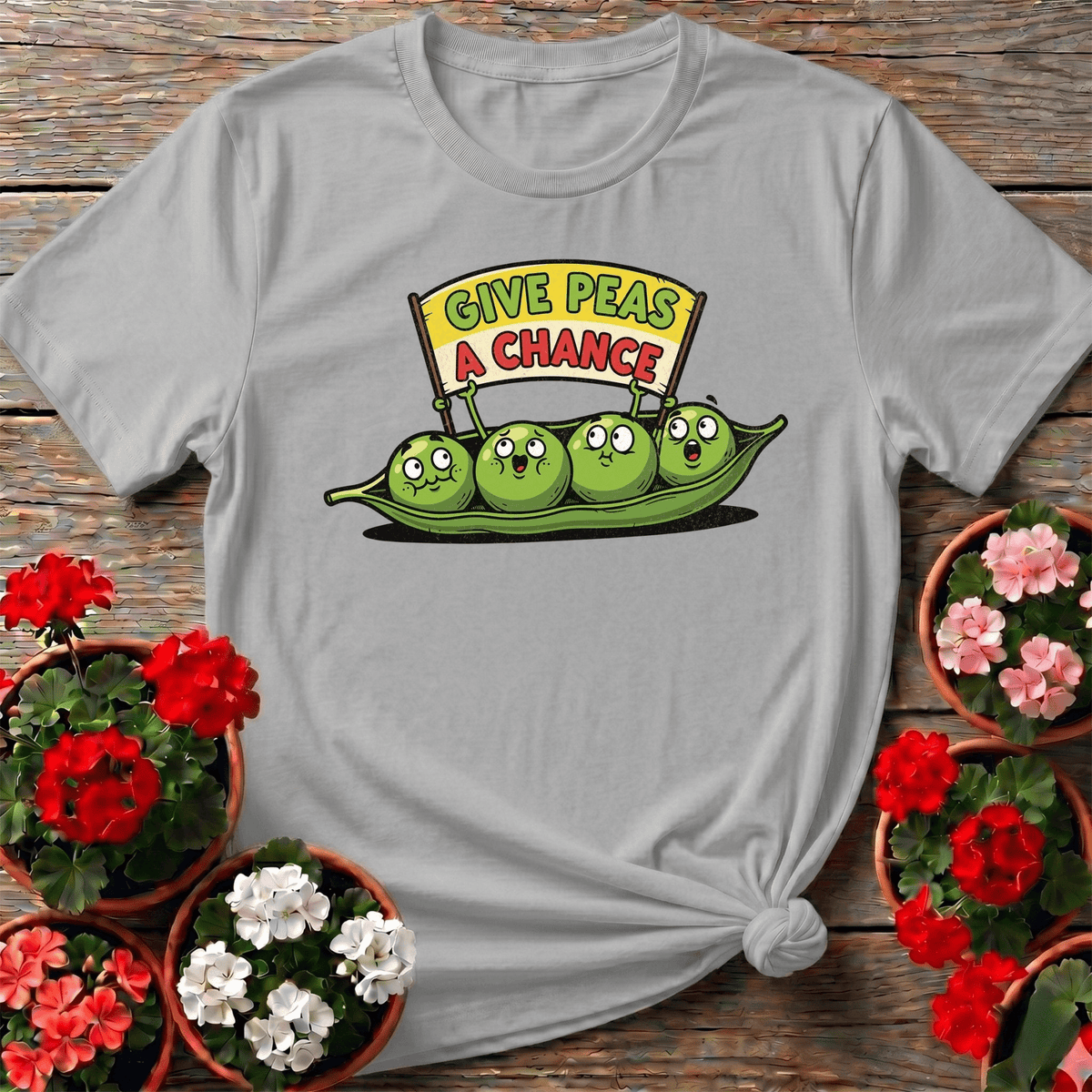 Give Peas A Chance Vegetable T-shirt - GardeningTshirts
