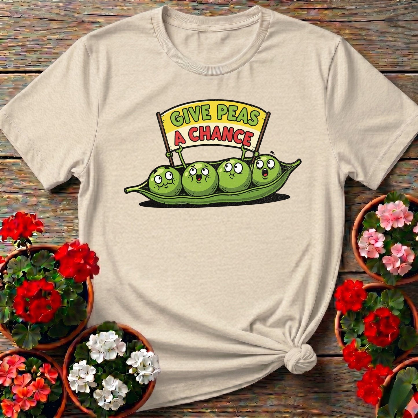 Give Peas A Chance Vegetable T-shirt - GardeningTshirts