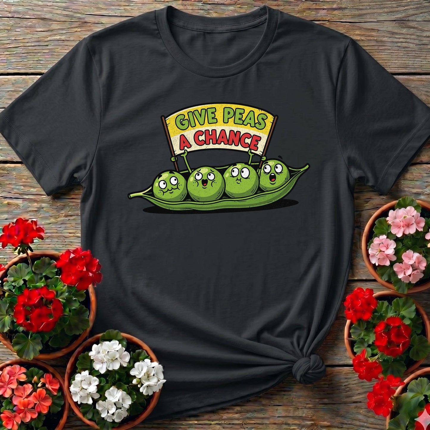 Give Peas A Chance Vegetable T-shirt - GardeningTshirts