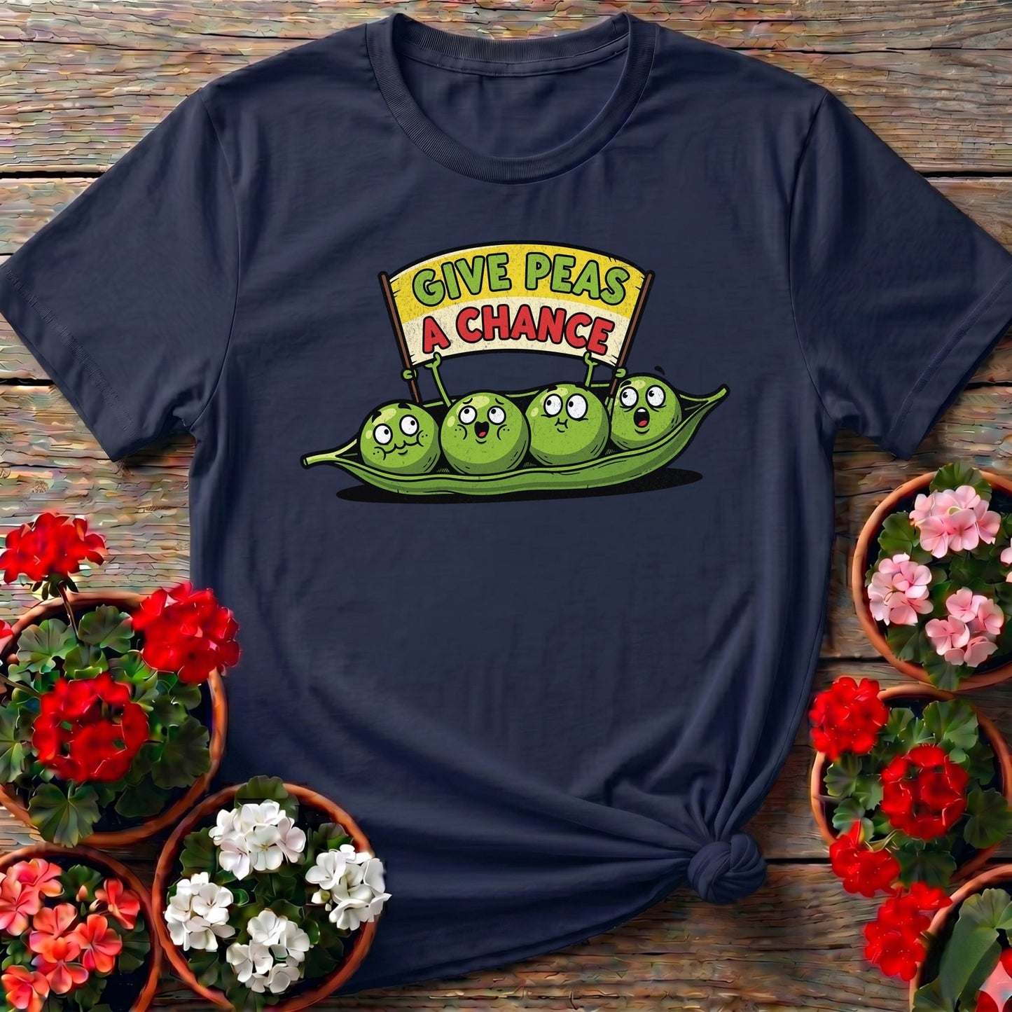 Give Peas A Chance Vegetable T-shirt - GardeningTshirts
