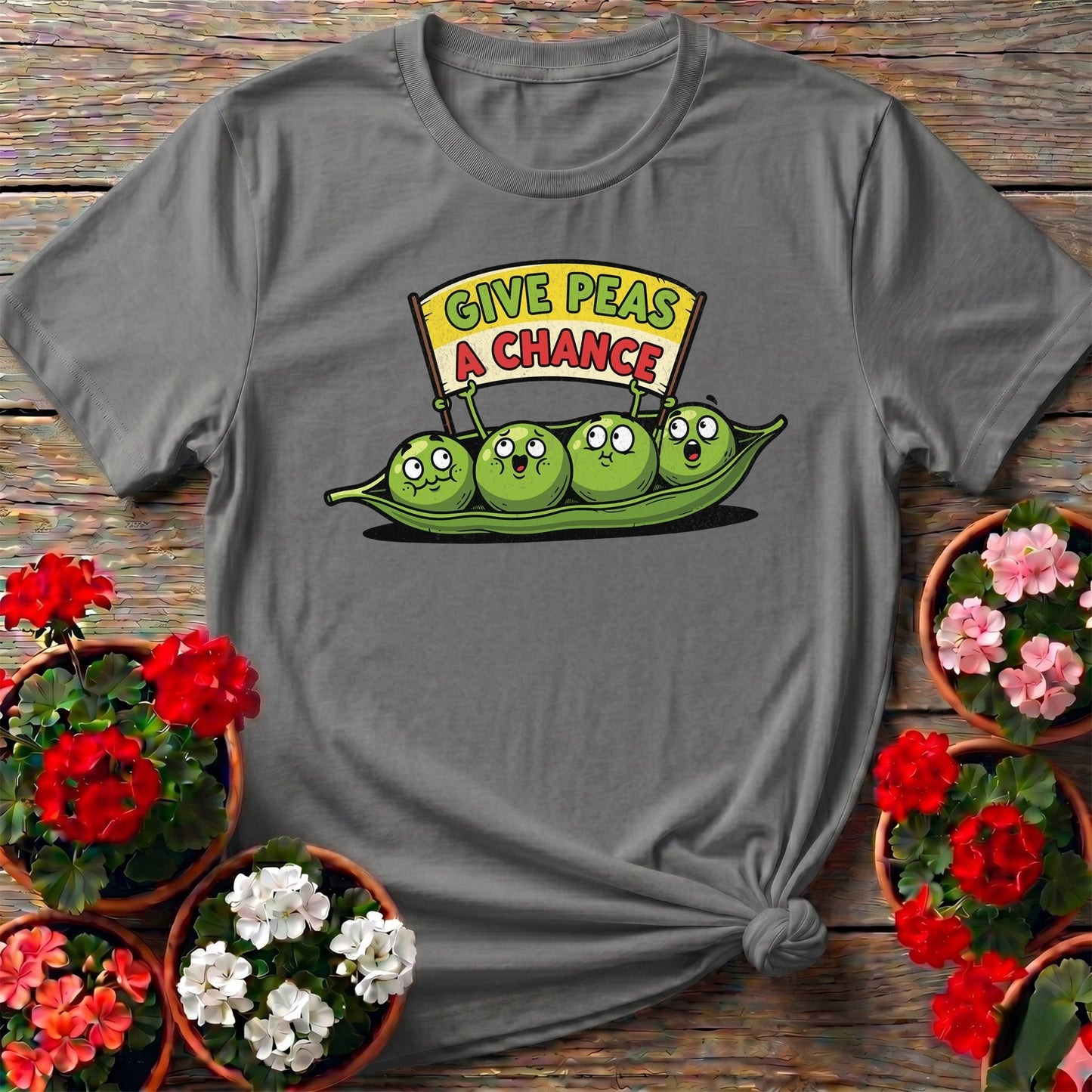 Give Peas A Chance Vegetable T-shirt - GardeningTshirts