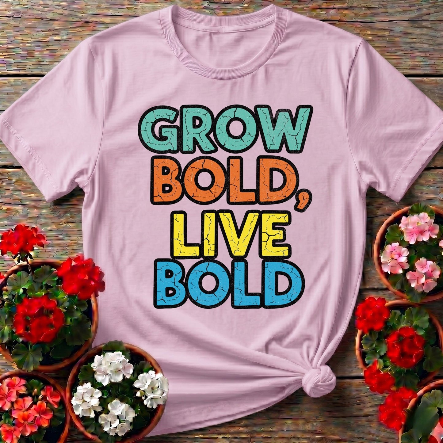Grow Bold Live Bold T-shirt - GardeningTshirts