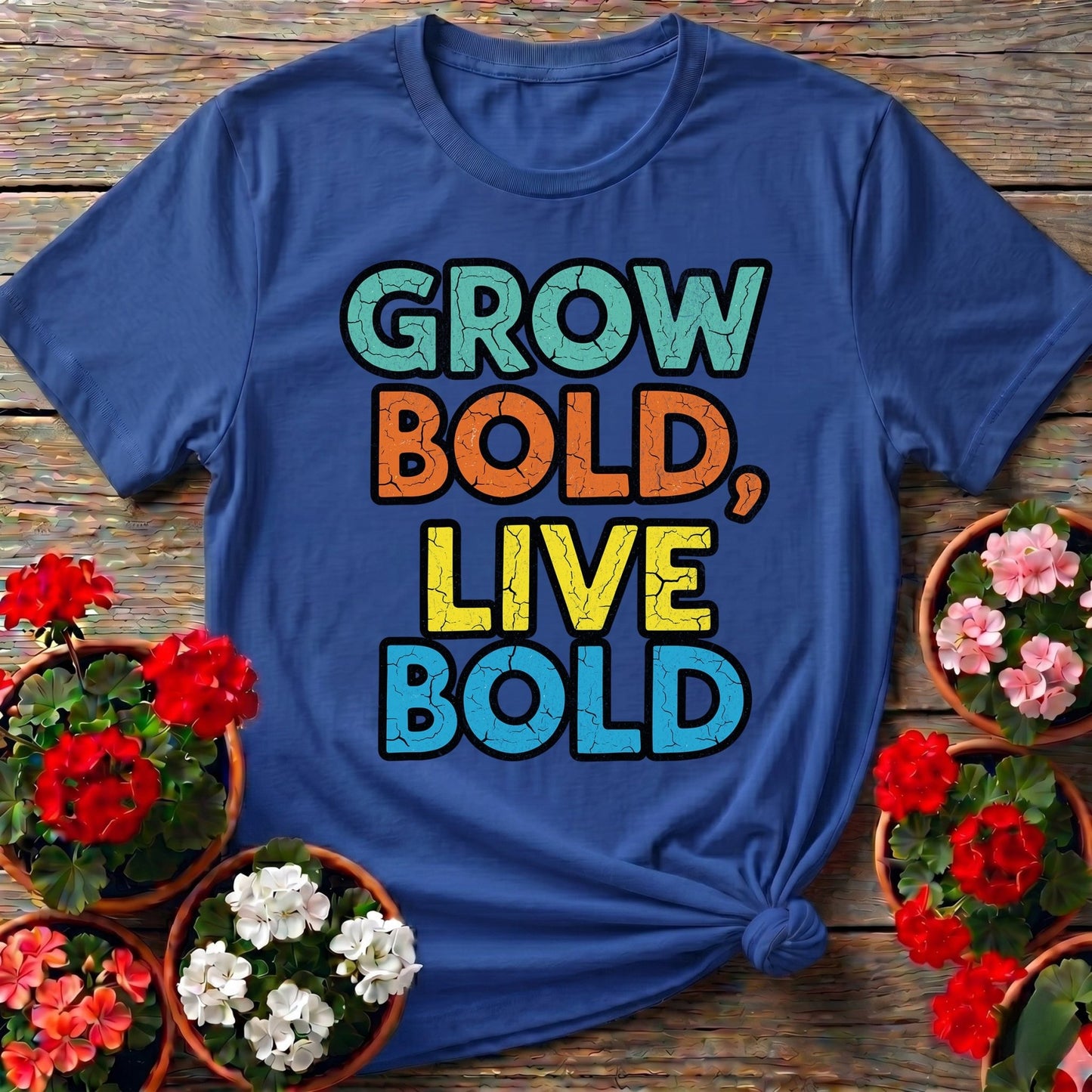 Grow Bold Live Bold T-shirt - GardeningTshirts