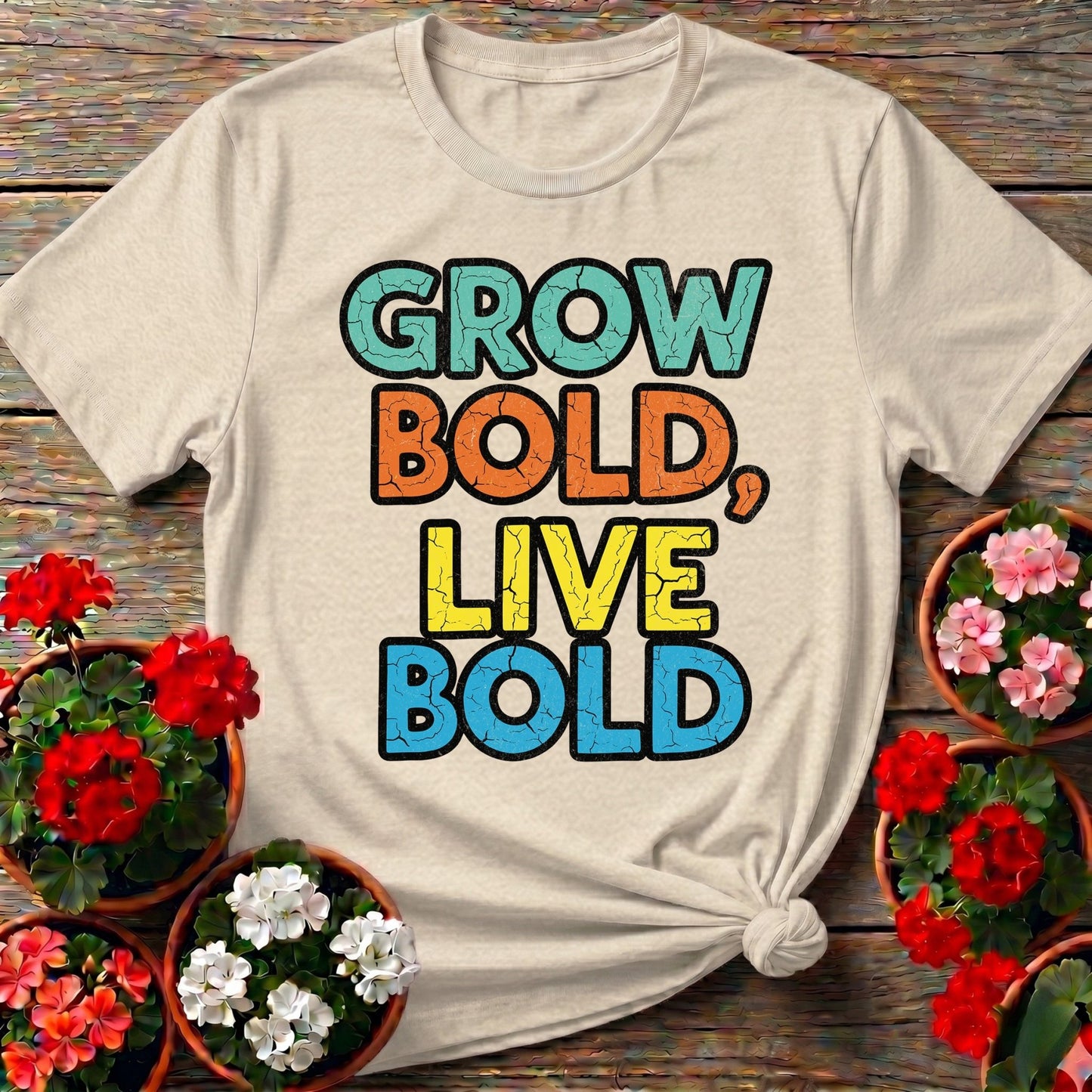 Grow Bold Live Bold T-shirt - GardeningTshirts