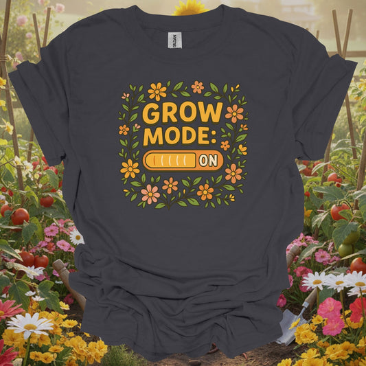 Grow Mode On Retro Floral T-shirt - GardeningTshirts