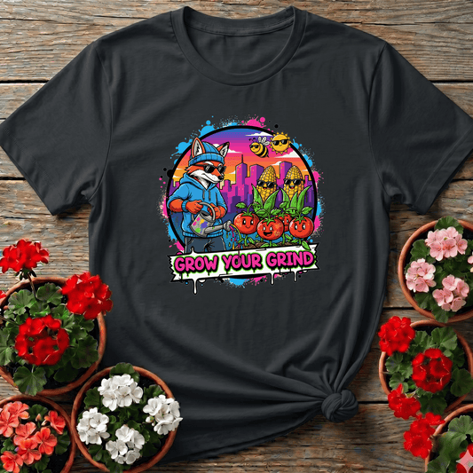 Grow Your Grind Urban Garden Retro Pop Art Tee - GardeningTshirts