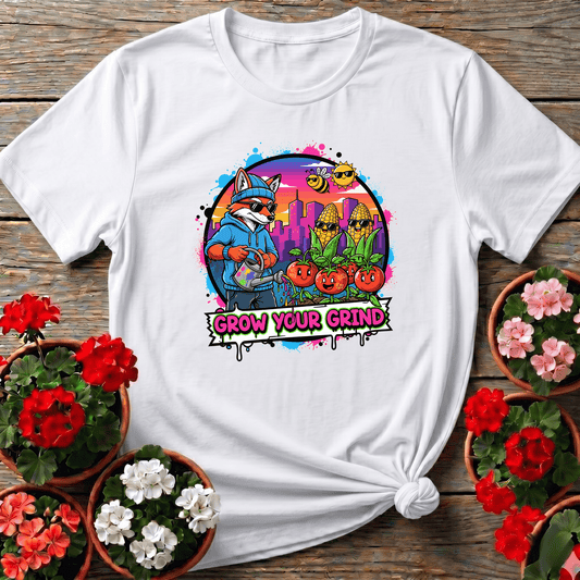 Grow Your Grind Urban Garden Retro Pop Art Tee - GardeningTshirts