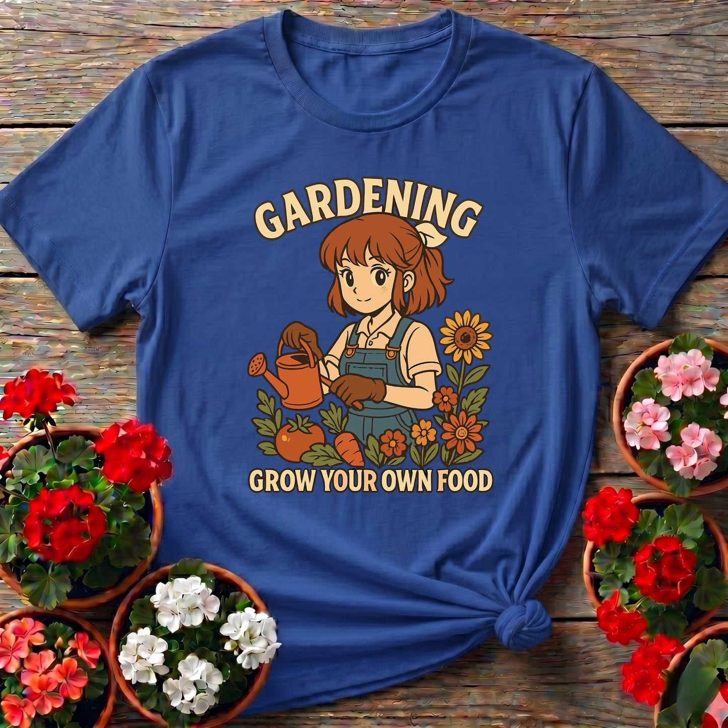 Grow Your Own Food Anime Vegetable Planting Tee - GardeningTshirts