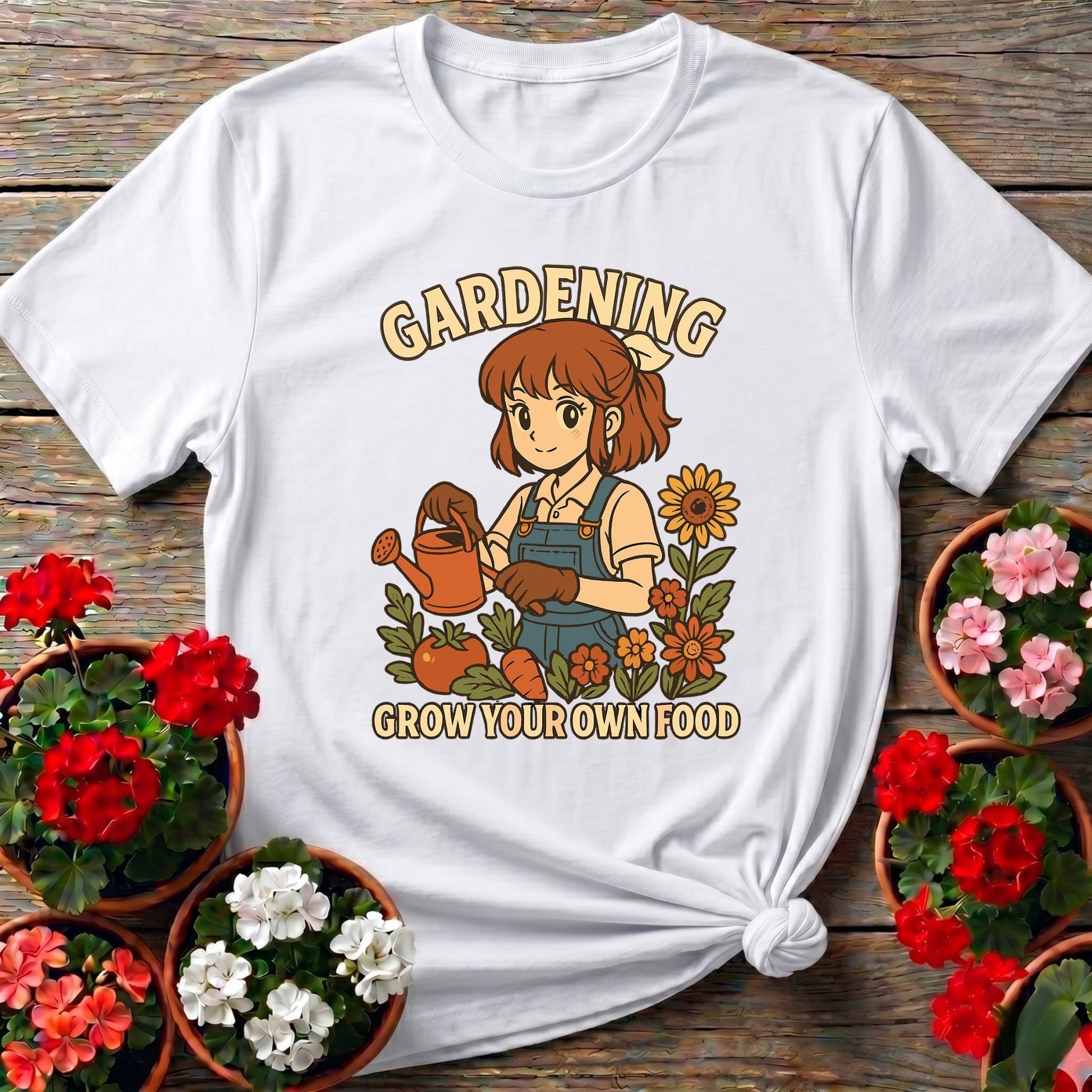 Grow Your Own Food Anime Vegetable Planting Tee - GardeningTshirts