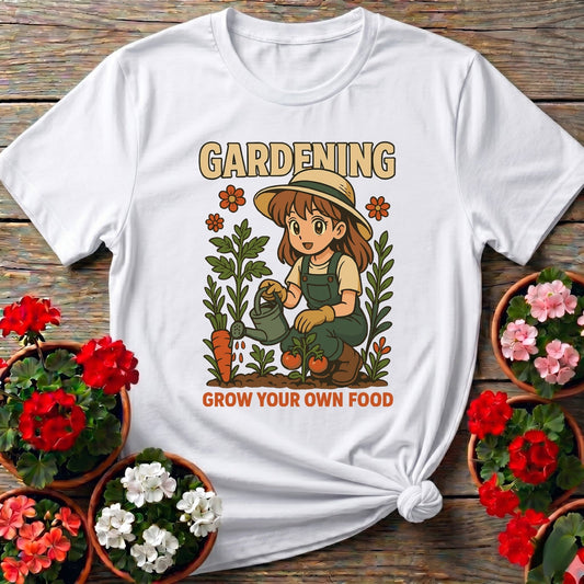 Grow Your Own Food Anime Vintage Style Tee - GardeningTshirts