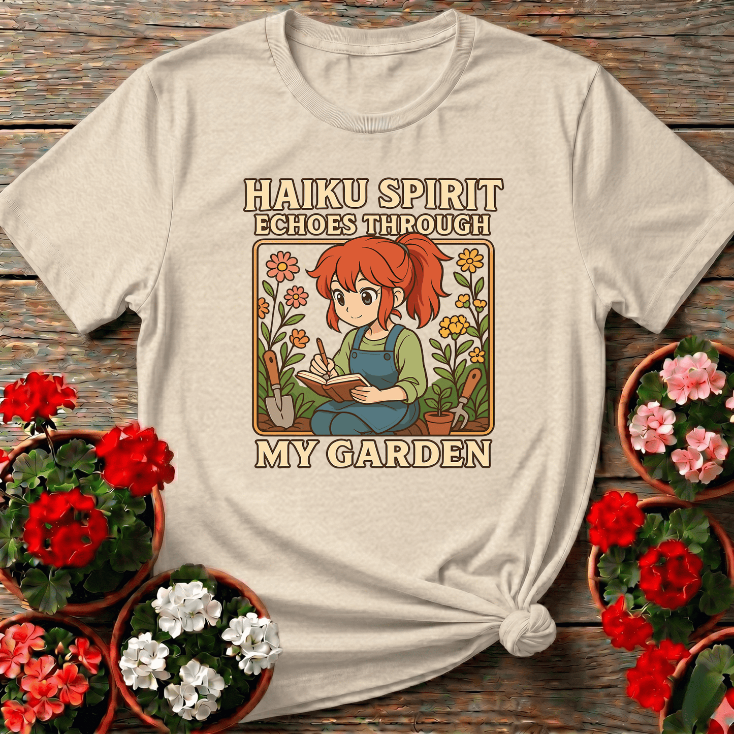 Haiku Spirit Echoes Through My Garden Gardening Tee - GardeningTshirts