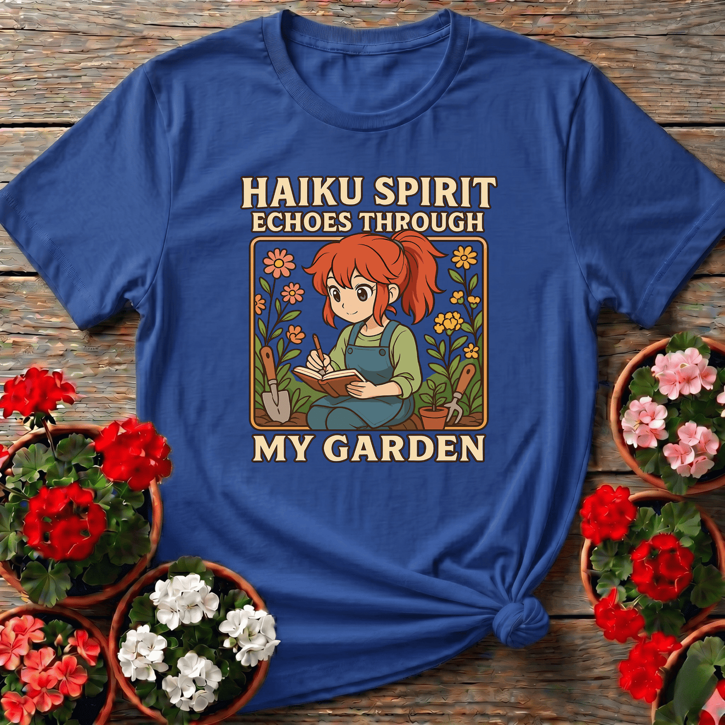 Haiku Spirit Echoes Through My Garden Gardening Tee - GardeningTshirts