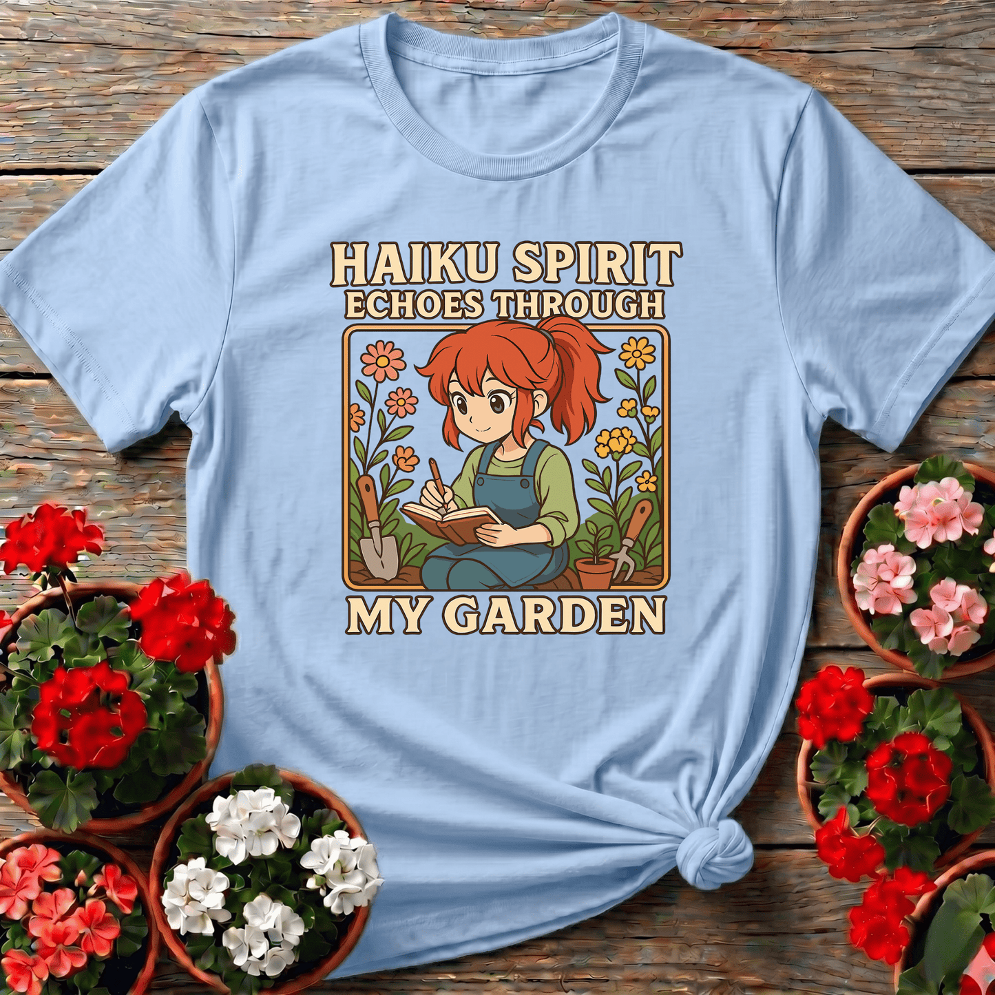 Haiku Spirit Echoes Through My Garden Gardening Tee - GardeningTshirts