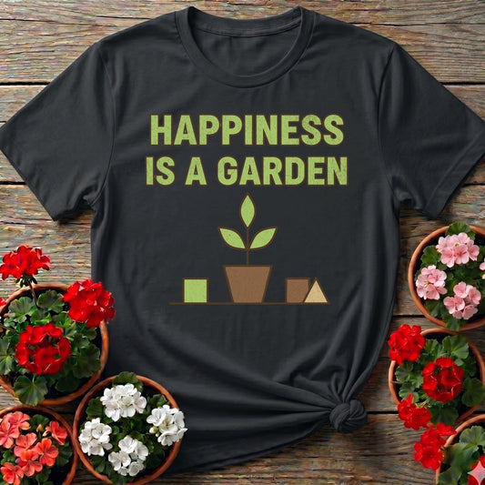 Happiness Is A Garden Tee - GardeningTshirts